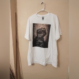 Guildan unisex white black fist in chains size XL